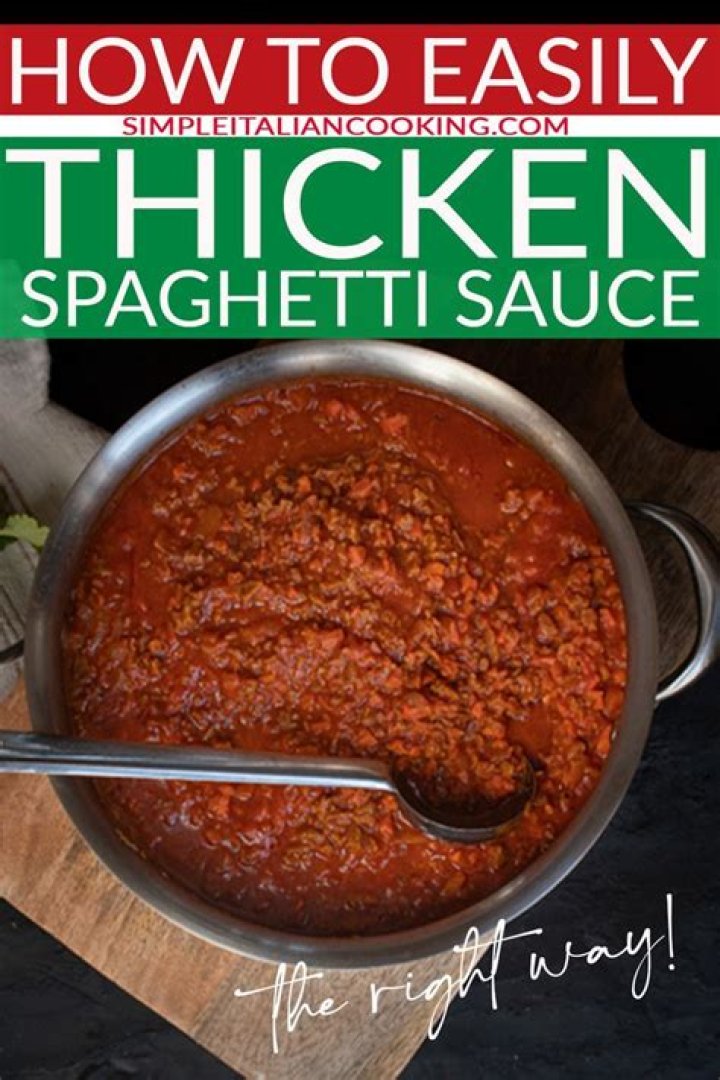 How can you thicken spaghetti sauce?
