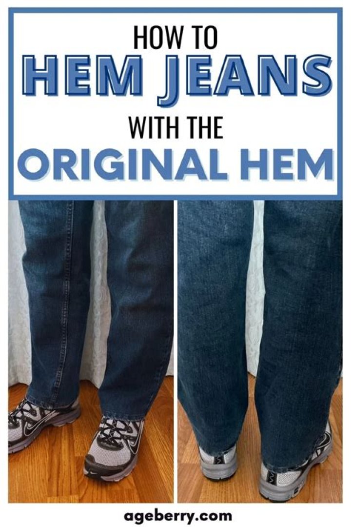 How do you hem jeans without removing the original hem?