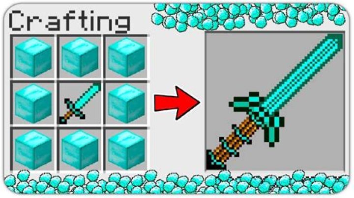 How do you make a diamond sword in Minecraft?