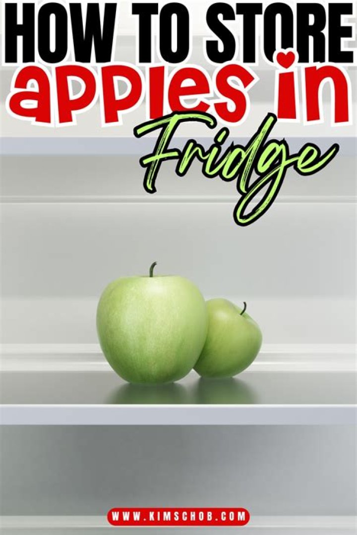 How do you store apples in the fridge?