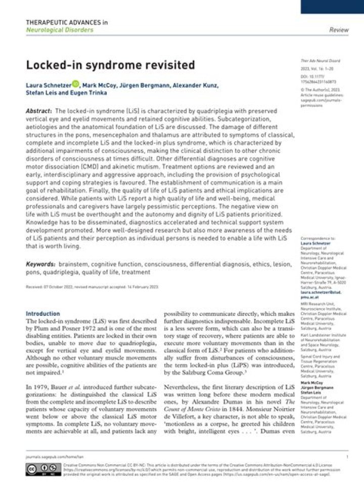 Understanding Locked In Syndrome: The Story Of Lacey