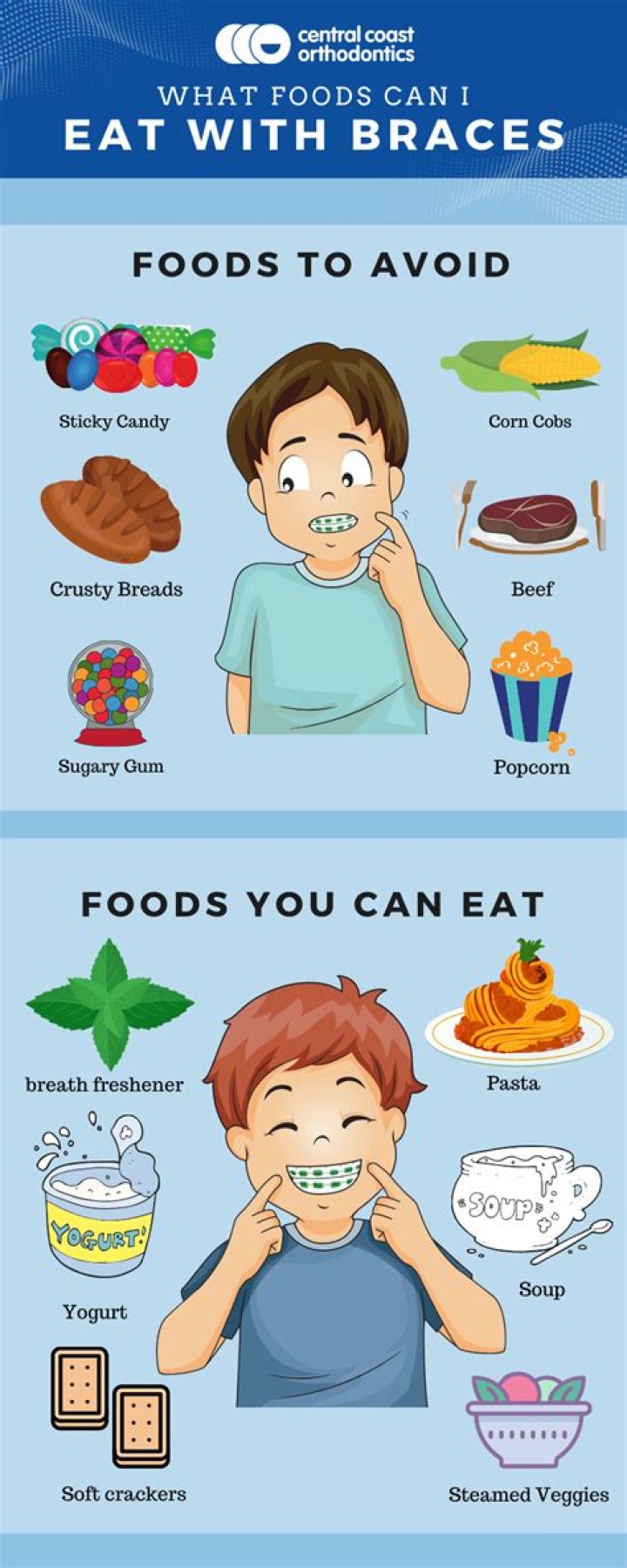 What foods can you not have with braces?