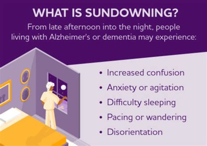 What is an example of sundowning?