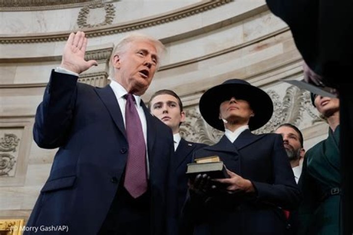 Who was the only president to be sworn into a woman?
