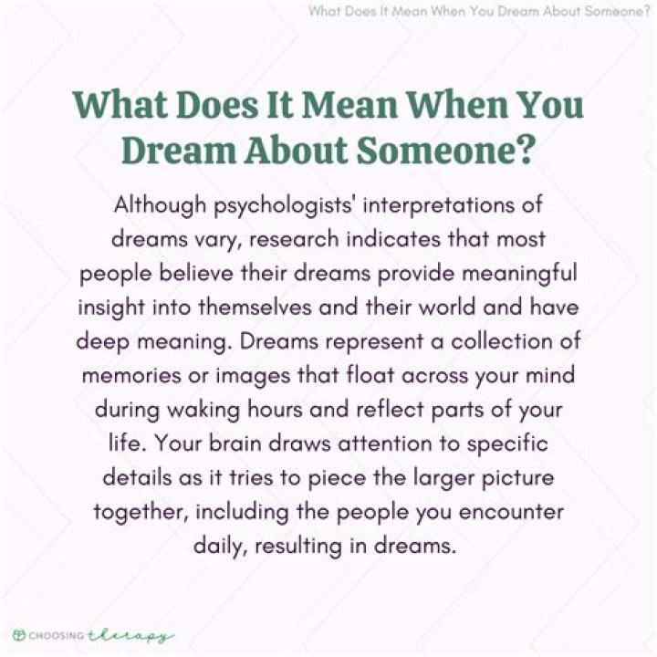 Why do I dream of the same person?